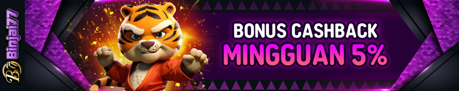 Bonus Cashback Mingguan 5% Binjai77